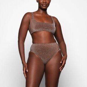 Skims BNWT Cocoa Glitter bikini set SOLD OUT